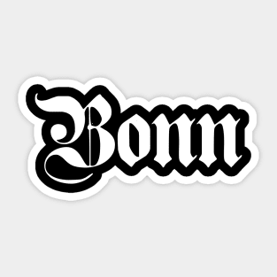 Bonn written with gothic font Sticker